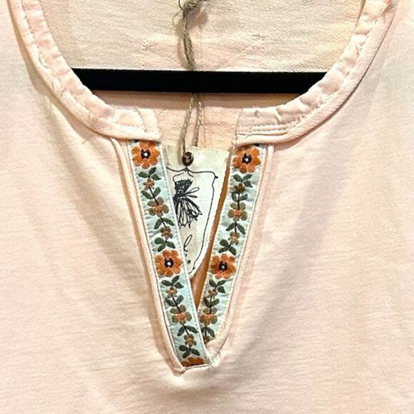 Size S (Oversized) Easel Los Angeles Notched V-Neckline 100% Cotton Terry Knit P - Picture 2 of 11